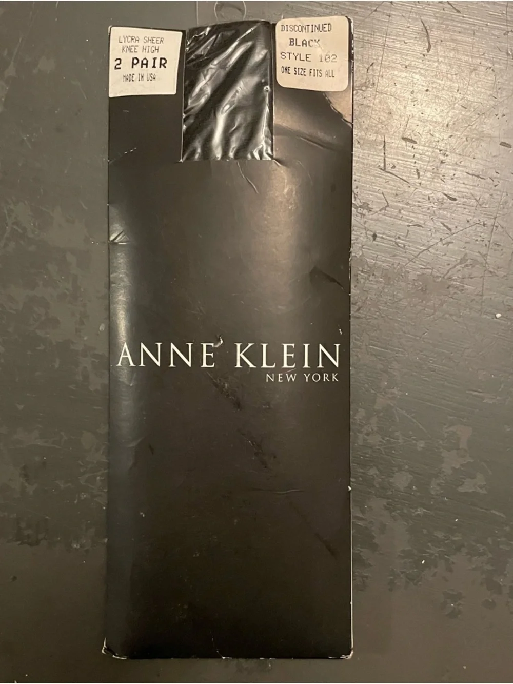 Anne Klein Black Sheer Knee-High Hosiery 2 Pair Pack Hose Socks